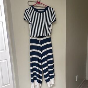 Free People Blue and White Striped set